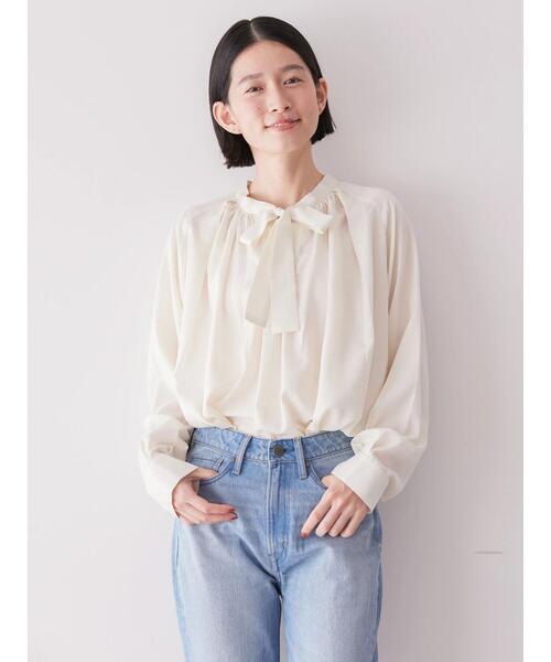 AMERICAN HOLIC(アメリカンホリック)の「イージケア2WAYボウタイブラウス(シャツ/ブラウス・レディース・その他5/アイボリー/ブラック・M/L)」の7枚目の写真