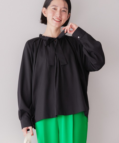 AMERICAN HOLIC(アメリカンホリック)の「イージケア2WAYボウタイブラウス(シャツ/ブラウス・レディース・その他5/アイボリー/ブラック・M/L)」の8枚目の写真