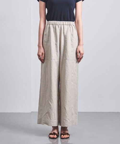 UNITED ARROWS（ユナイテッドアローズ）の「パッチポケット リネンパンツ（その他パンツ・レディース・ナチュラル/ブラック/レッド・36/38）」の13枚目の写真