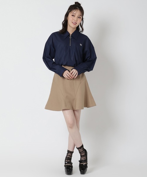 REDYAZEL(レディアゼル)の「ジップ刺繍シャツ(シャツ/ブラウス・レディース・ブルー/ネイビー/オフホワイト・FREE)」の8枚目の写真