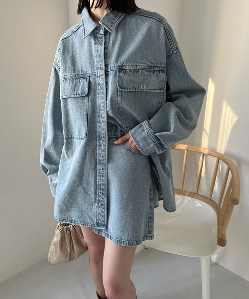 mystic（ミスティック）の「【2サイズ展開】デニムショートパンツ（デニムパンツ・レディース・インディゴブルー/ブルー・1/2）」の22枚目の写真