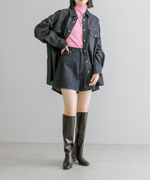 mystic（ミスティック）の「【2サイズ展開】デニムショートパンツ（デニムパンツ・レディース・インディゴブルー/ブルー・1/2）」の8枚目の写真