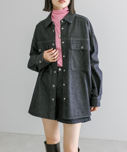 mystic（ミスティック）の「【2サイズ展開】デニムショートパンツ（デニムパンツ・レディース・インディゴブルー/ブルー・1/2）」の7枚目の写真