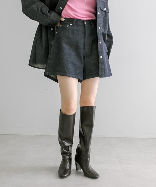 mystic（ミスティック）の「【2サイズ展開】デニムショートパンツ（デニムパンツ・レディース・インディゴブルー/ブルー・1/2）」の5枚目の写真