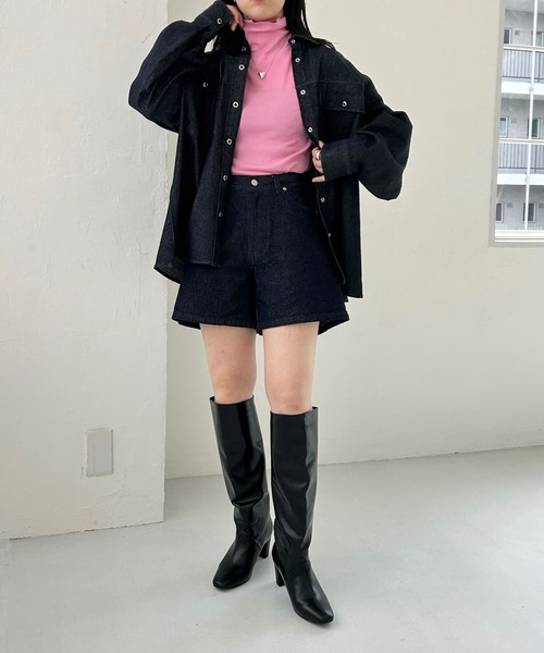 mystic（ミスティック）の「【2サイズ展開】デニムショートパンツ（デニムパンツ・レディース・インディゴブルー/ブルー・1/2）」の12枚目の写真