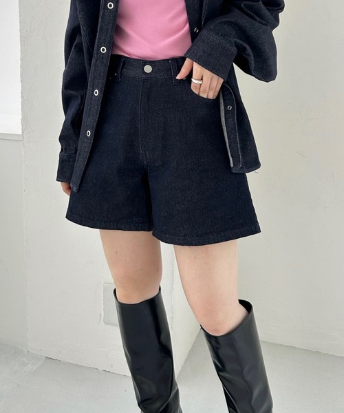 mystic（ミスティック）の「【2サイズ展開】デニムショートパンツ（デニムパンツ・レディース・インディゴブルー/ブルー・1/2）」の11枚目の写真