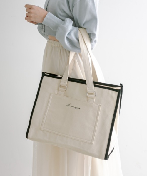 OLIVE des OLIVE（オリーブデオリーブ）の「Aimerianejoieキャリーオントート　1041200060（トートバッグ・レディース・スミクロ/ラベンダー/ピンク/ブラック/サックスブルー/ライトブラウン・FREE）」の7枚目の写真