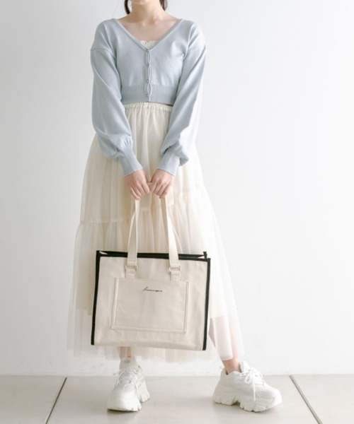 OLIVE des OLIVE（オリーブデオリーブ）の「Aimerianejoieキャリーオントート　1041200060（トートバッグ・レディース・スミクロ/ラベンダー/ピンク/ブラック/サックスブルー/ライトブラウン・FREE）」の10枚目の写真