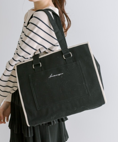 OLIVE des OLIVE（オリーブデオリーブ）の「Aimerianejoieキャリーオントート　1041200060（トートバッグ・レディース・スミクロ/ラベンダー/ピンク/ブラック/サックスブルー/ライトブラウン・FREE）」の12枚目の写真