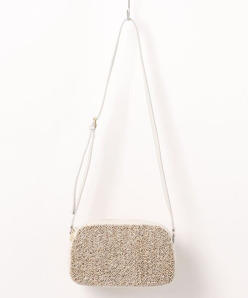 CHRISTIAN VILLA（クリスチャンヴィラ）の「【CHRISTIAN VILLA】異素材コンビショルダーバッグ(Q46403)（ショルダーバッグ・レディース・ライトグレー/ブラック系その他・ALL）」の8枚目の写真
