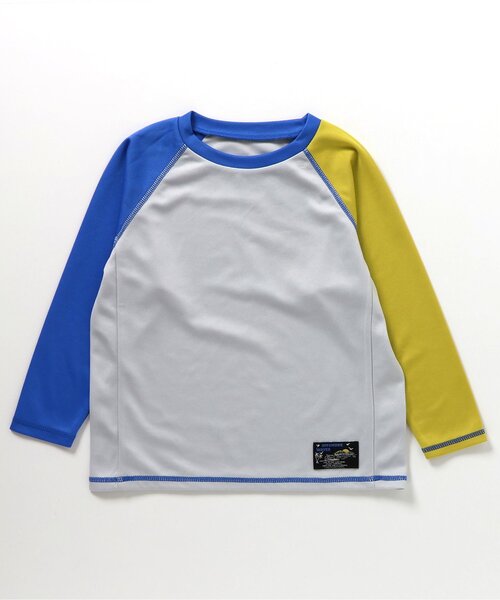 BREEZE(ブリーズ)の「【UVカット】長袖かぶりラッシュガード(ラッシュガード・キッズ・ライトグレー/レインボー/ミント・80/90/100/110/120/130/140)」の3枚目の写真