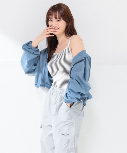 Honeys（ハニーズ）の「カップ付きキャミソール（キャミソール・レディース・ブラック/イエロー系その他/ホワイト×ブラック/パープル/ホワイト/モカ/オレンジ・S/M/L）」の19枚目の写真