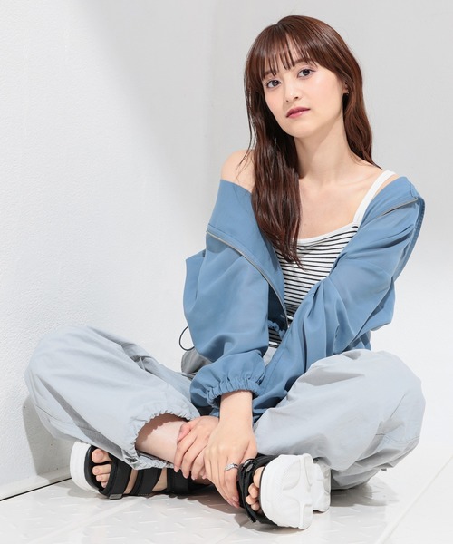 Honeys（ハニーズ）の「カップ付きキャミソール（キャミソール・レディース・ブラック/イエロー系その他/ホワイト×ブラック/パープル/ホワイト/モカ/オレンジ・S/M/L）」の20枚目の写真