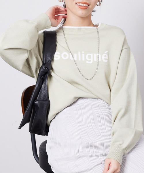 Chez toi(シェトワ)の「ロゴニットプルオーバー(ニット/セーター・レディース・イエロー/グリーン/オフホワイト/ブラック・FREE)」の3枚目の写真