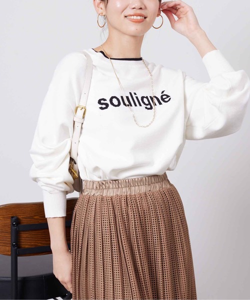 Chez toi(シェトワ)の「ロゴニットプルオーバー(ニット/セーター・レディース・イエロー/グリーン/オフホワイト/ブラック・FREE)」の6枚目の写真