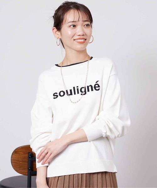 Chez toi(シェトワ)の「ロゴニットプルオーバー(ニット/セーター・レディース・イエロー/グリーン/オフホワイト/ブラック・FREE)」の7枚目の写真