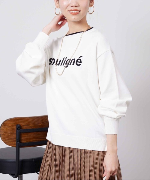 Chez toi(シェトワ)の「ロゴニットプルオーバー(ニット/セーター・レディース・イエロー/グリーン/オフホワイト/ブラック・FREE)」の9枚目の写真