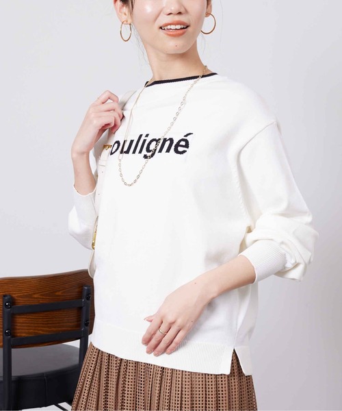 Chez toi(シェトワ)の「ロゴニットプルオーバー(ニット/セーター・レディース・イエロー/グリーン/オフホワイト/ブラック・FREE)」の10枚目の写真