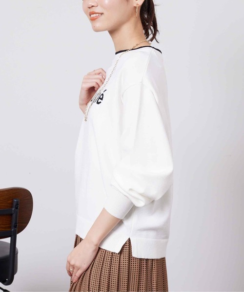 Chez toi(シェトワ)の「ロゴニットプルオーバー(ニット/セーター・レディース・イエロー/グリーン/オフホワイト/ブラック・FREE)」の11枚目の写真