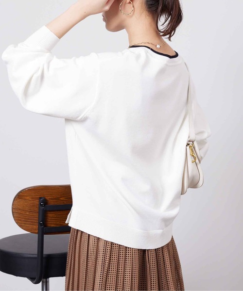 Chez toi(シェトワ)の「ロゴニットプルオーバー(ニット/セーター・レディース・イエロー/グリーン/オフホワイト/ブラック・FREE)」の12枚目の写真