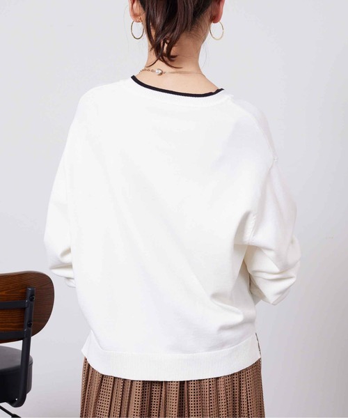 Chez toi(シェトワ)の「ロゴニットプルオーバー(ニット/セーター・レディース・イエロー/グリーン/オフホワイト/ブラック・FREE)」の14枚目の写真