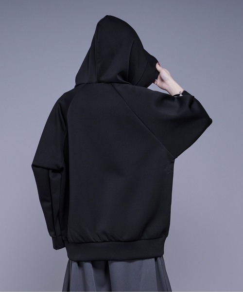 Ellno Loset（エルノロゼット）の「2wayスリットZIPポンチフーディー（パーカー・メンズ・オフホワイト/ブラック・MEDIUM/SMALL/LARGE）」の20枚目の写真