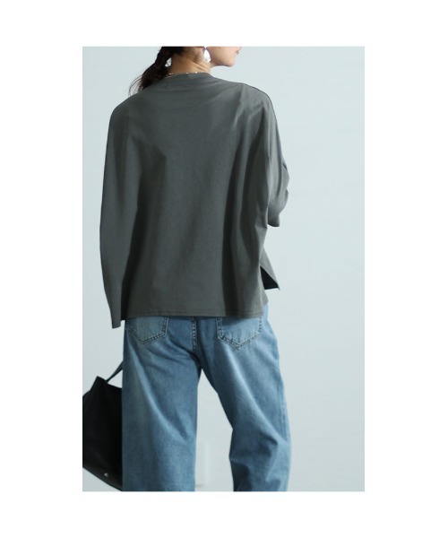 Sawa a la mode(サワアラモード)の「ドルマンカットソー(Tシャツ/カットソー・レディース・グレー/ホワイト/ブルー/モカ/グリーン/ブラック・FREE)」の19枚目の写真
