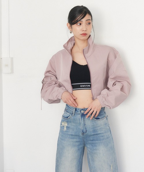 ENVYM（アンビー）の「ナイロンジャケット（ナイロンジャケット・レディース・ピンク/ベージュ/ブラック・SMALL/MEDIUM）」の10枚目の写真