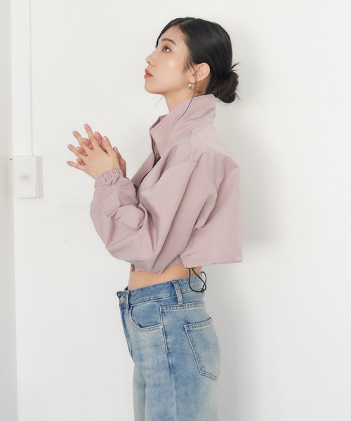 ENVYM（アンビー）の「ナイロンジャケット（ナイロンジャケット・レディース・ピンク/ベージュ/ブラック・SMALL/MEDIUM）」の13枚目の写真