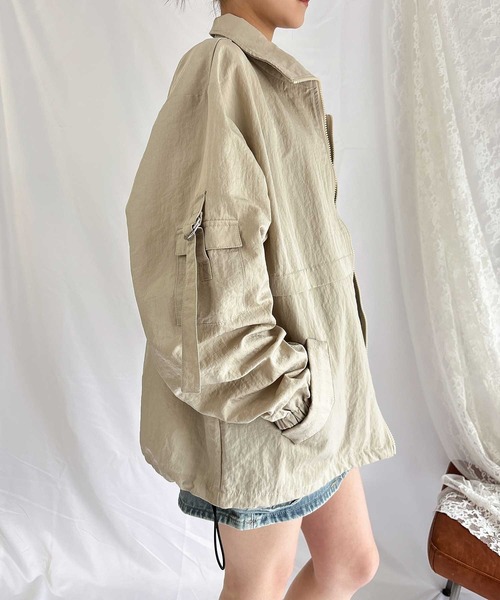 ENVYM（アンビー）の「ナイロンジャケット（ナイロンジャケット・レディース・ピンク/ベージュ/ブラック・SMALL/MEDIUM）」の6枚目の写真