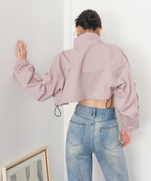 ENVYM（アンビー）の「ナイロンジャケット（ナイロンジャケット・レディース・ピンク/ベージュ/ブラック・SMALL/MEDIUM）」の14枚目の写真