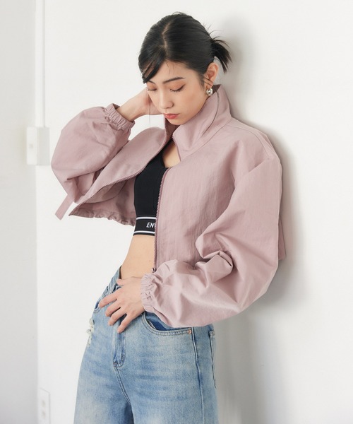 ENVYM（アンビー）の「ナイロンジャケット（ナイロンジャケット・レディース・ピンク/ベージュ/ブラック・SMALL/MEDIUM）」の15枚目の写真