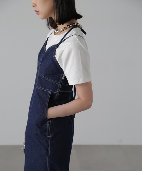 FREE'S MART（フリーズマート）の「ライトオンスデニムマーメイドキャミワンピース（ワンピース・レディース・ワンウォッシュ/ライトインディゴブルー・MEDIUM/SMALL）」の22枚目の写真