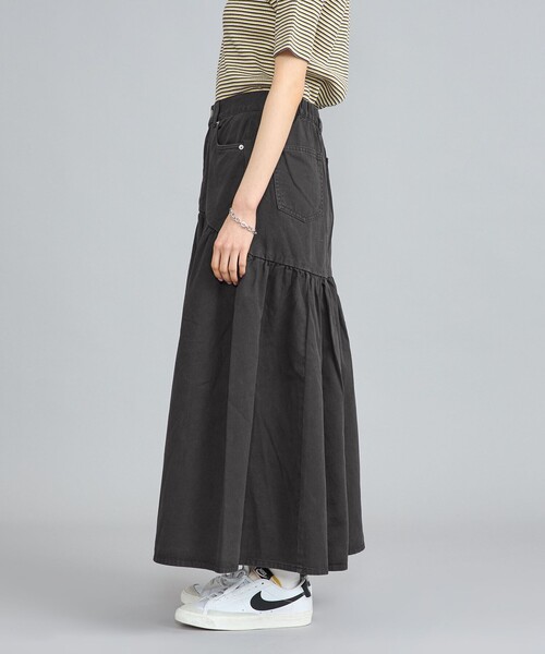 coen（コーエン）の「コットンツイルフレアスカート（スカート・レディース・ベージュ/ダークグレー/オフホワイト・L/M）」の18枚目の写真