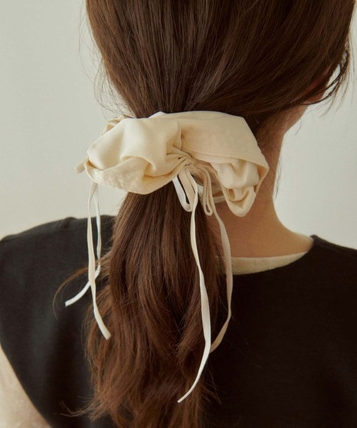 GOLDY（ゴールディ）の「【GOLDY】リボン ハング ビッグ シュシュ 6240201（シュシュ・レディース・クリーム/ブラック/ピンク/レッド・FREE）」の11枚目の写真