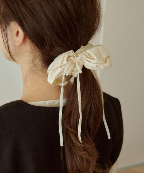 GOLDY（ゴールディ）の「【GOLDY】リボン ハング ビッグ シュシュ 6240201（シュシュ・レディース・クリーム/ブラック/ピンク/レッド・FREE）」の12枚目の写真