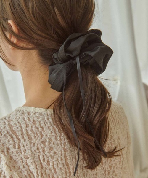 GOLDY（ゴールディ）の「【GOLDY】リボン ハング ビッグ シュシュ 6240201（シュシュ・レディース・クリーム/ブラック/ピンク/レッド・FREE）」の5枚目の写真