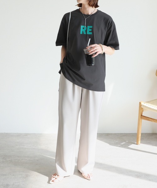reca(レカ)の「前後ロゴプリントTシャツ(Tシャツ/カットソー・レディース・ホワイト系その他/ベージュ系その他/ホワイト系その他2/グレー系その他・FREE)」の12枚目の写真