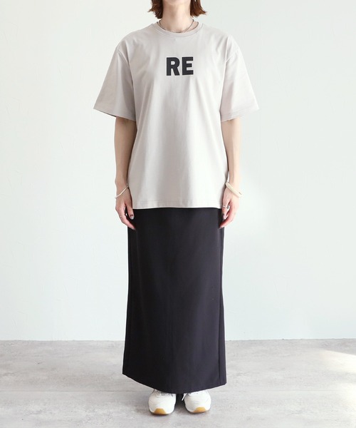 reca(レカ)の「前後ロゴプリントTシャツ(Tシャツ/カットソー・レディース・ホワイト系その他/ベージュ系その他/ホワイト系その他2/グレー系その他・FREE)」の9枚目の写真