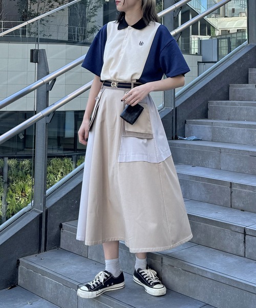 NICOLE CLUB(ニコル クラブ)の「バイカラーポロシャツ(ポロシャツ・レディース・オフホワイト/チャコールグレー/ネイビー・FREE)」の20枚目の写真