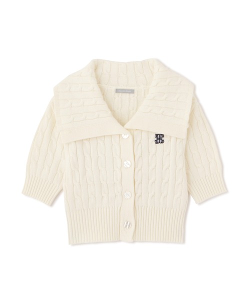 JILL by JILL STUART(ジルバイジルスチュアート)の「半袖コットンブレンドケーブルニット(ニット/セーター・レディース・ブルー/グレー/ホワイト・FREE)」の17枚目の写真