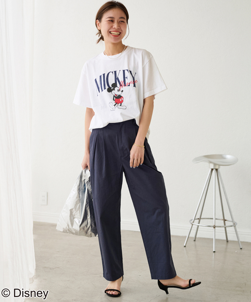 GOOD ROCK SPEED(グッドロックスピード)の「《追加》【GOOD ROCK SPEED】<MICKEY MOUSE>TEE:Tシャツ(Tシャツ/カットソー・レディース・ホワイト/ネイビー・FREE)」の5枚目の写真