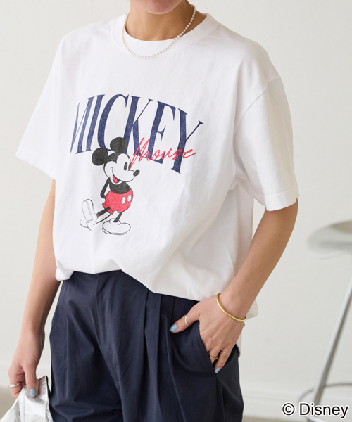 GOOD ROCK SPEED(グッドロックスピード)の「《追加》【GOOD ROCK SPEED】<MICKEY MOUSE>TEE:Tシャツ(Tシャツ/カットソー・レディース・ホワイト/ネイビー・FREE)」の10枚目の写真