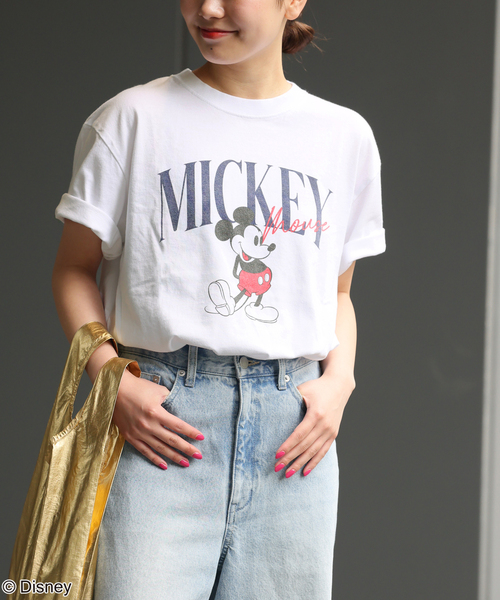 GOOD ROCK SPEED(グッドロックスピード)の「《追加》【GOOD ROCK SPEED】<MICKEY MOUSE>TEE:Tシャツ(Tシャツ/カットソー・レディース・ホワイト/ネイビー・FREE)」の18枚目の写真