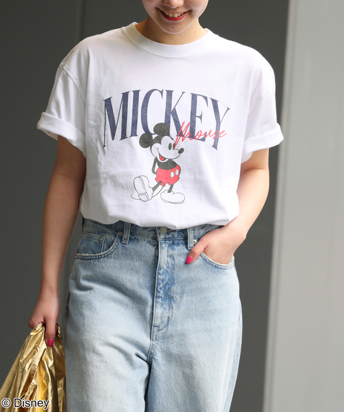 GOOD ROCK SPEED(グッドロックスピード)の「《追加》【GOOD ROCK SPEED】<MICKEY MOUSE>TEE:Tシャツ(Tシャツ/カットソー・レディース・ホワイト/ネイビー・FREE)」の19枚目の写真
