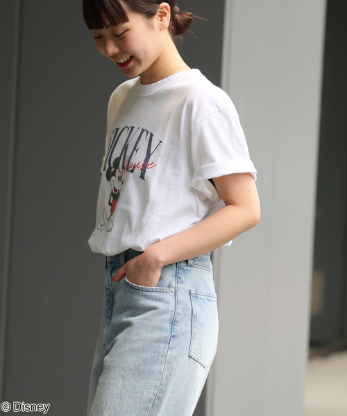 GOOD ROCK SPEED(グッドロックスピード)の「《追加》【GOOD ROCK SPEED】<MICKEY MOUSE>TEE:Tシャツ(Tシャツ/カットソー・レディース・ホワイト/ネイビー・FREE)」の21枚目の写真