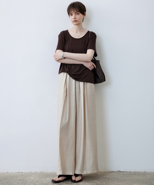 tageechita(タジチタ)の「【tageechita】ワッシャーイージーパンツ(その他パンツ・レディース・ベージュ/モカ・S/M/L)」の8枚目の写真