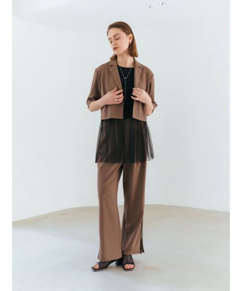 YECCA VECCA(イェッカヴェッカ)の「サイドラインストレートパンツ(その他パンツ・レディース・モカ/ベージュ・M/S)」の16枚目の写真