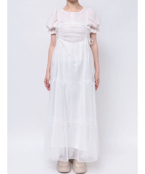 【美品♡!!】 大人気merry jennyのチュールドロストワンピース チュールドロストロングワンピース（ワンピース）｜merry jenny