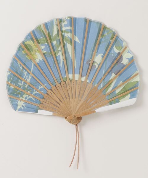 manipuri（マニプリ）の「MANIPURI / プリント扇子（扇子/うちわ・レディース・コバルトブルー・FREE）」の2枚目の写真
